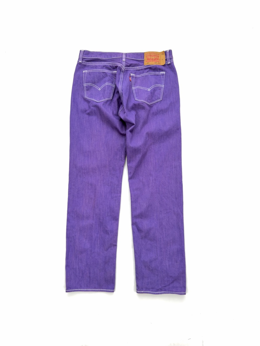 Levi's 501 Jeans Mens 33/32 (Tag 36/34) Denim Button Fly Purple Cotton